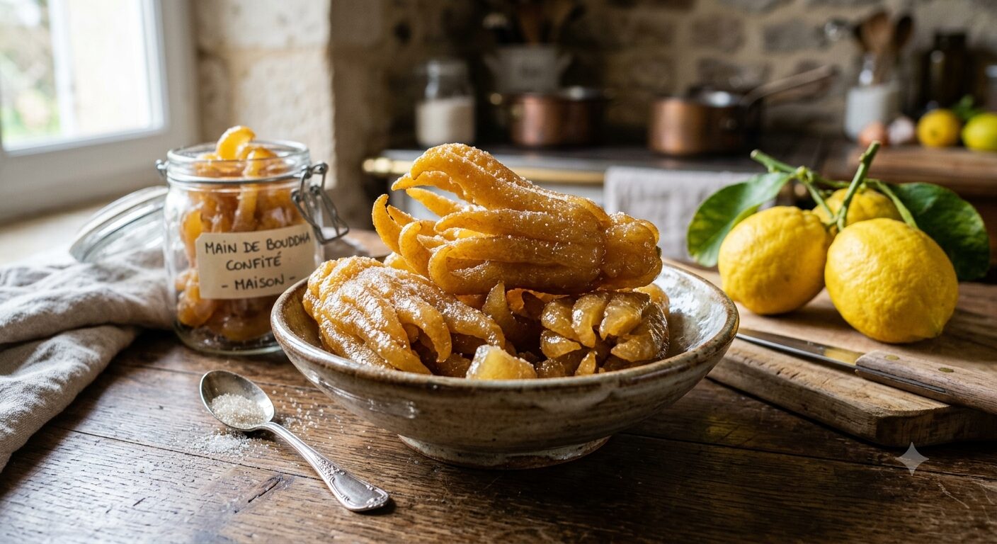 Main de Bouddha confite : la recette pas à pas (et pourquoi elle se confit mieux que tout autre agrume)